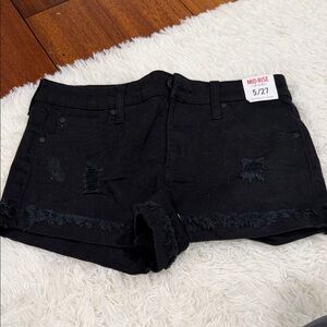 Celebrity Pink Black Jean Shorts